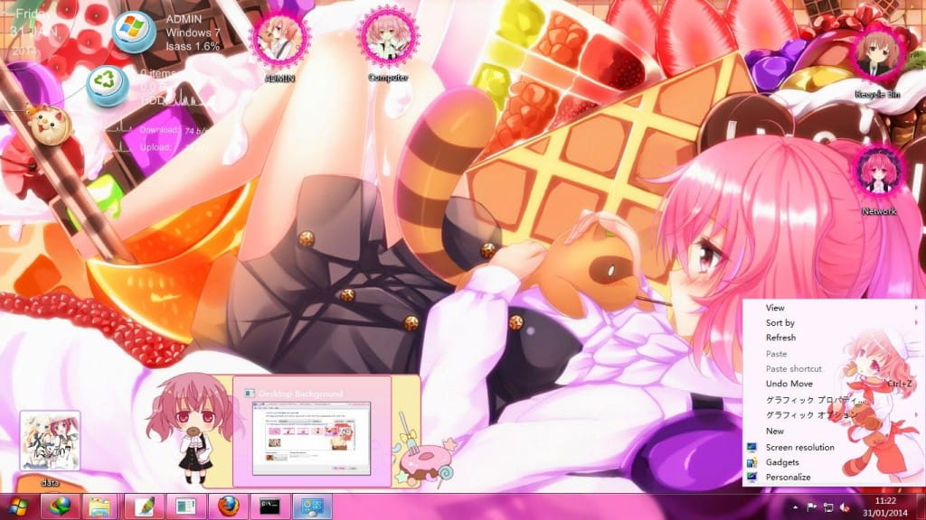 粉嫩软萌甜心 髅髅宫歌留多 妖狐×仆SS win7主题