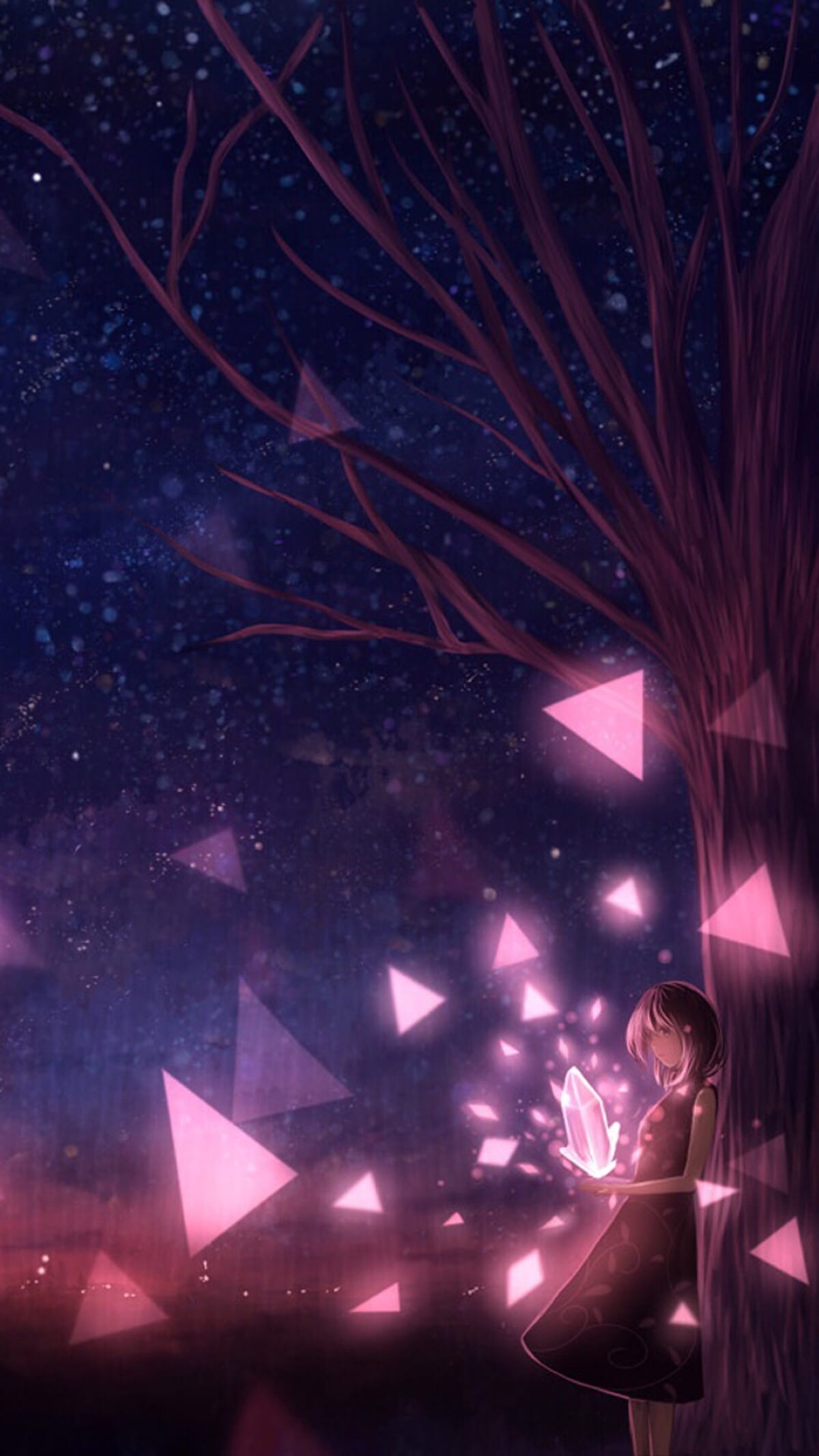 空景插画 手机壁纸美图 天空下的守望