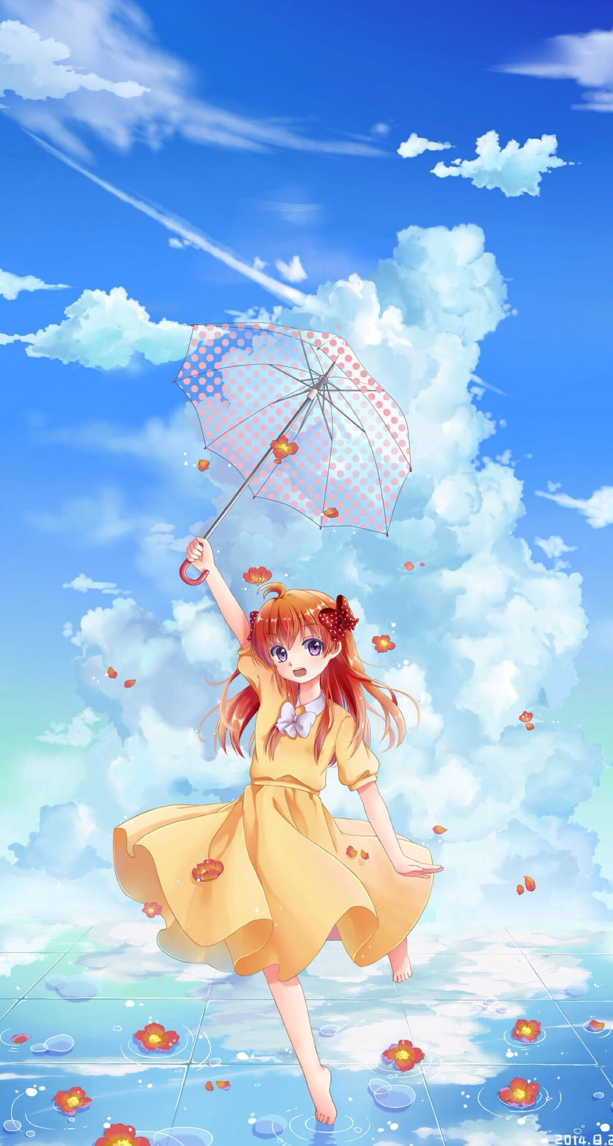 空景插画 手机壁纸美图 天空下的守望