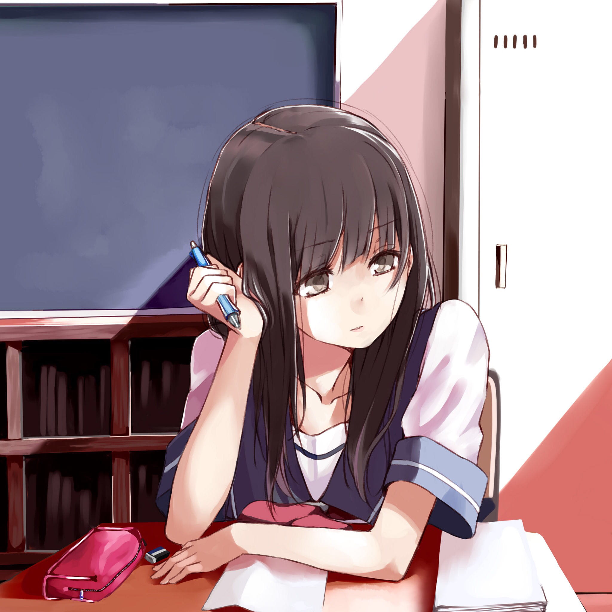 二次元插画少女 壁纸美图下载