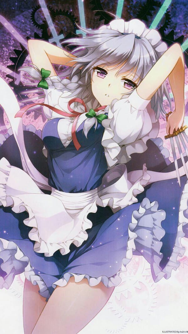 十六夜咲夜 东方project 手机壁纸美图