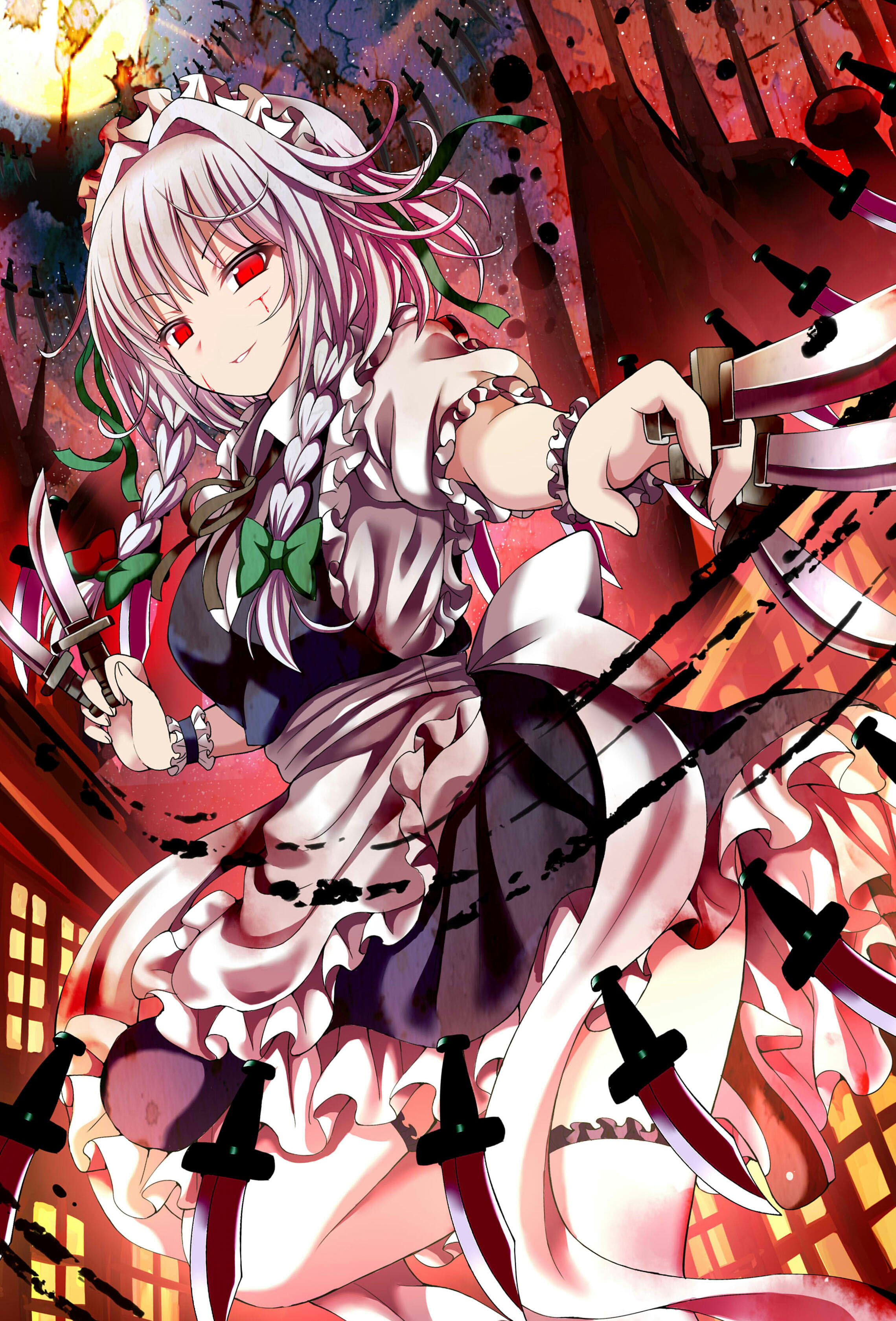 十六夜咲夜 东方project 手机壁纸美图