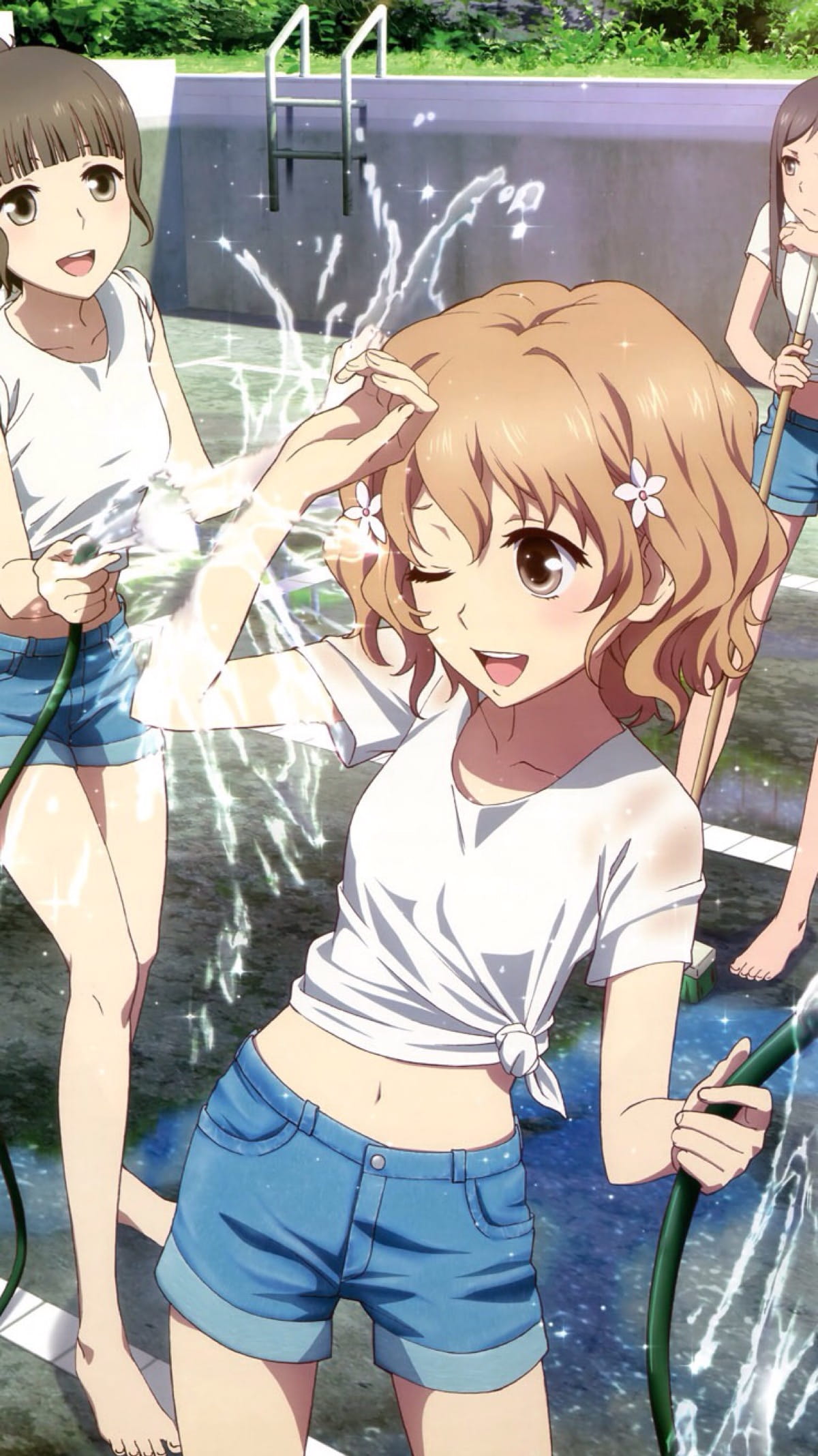 花开伊吕波 天然卷短发少女 松前绪花手机壁纸