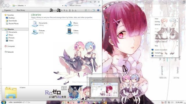 拉姆蕾姆等你回家 从零开始 win7主题