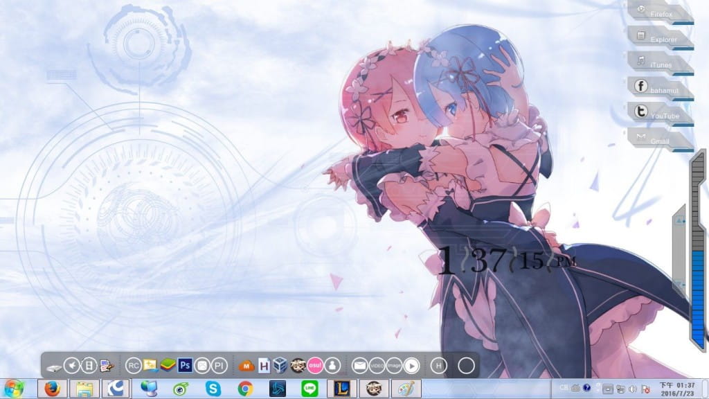 拉姆蕾姆的拥抱 从零开始 win7主题