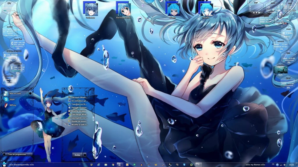 初音未来 深海少女V3 win7主题