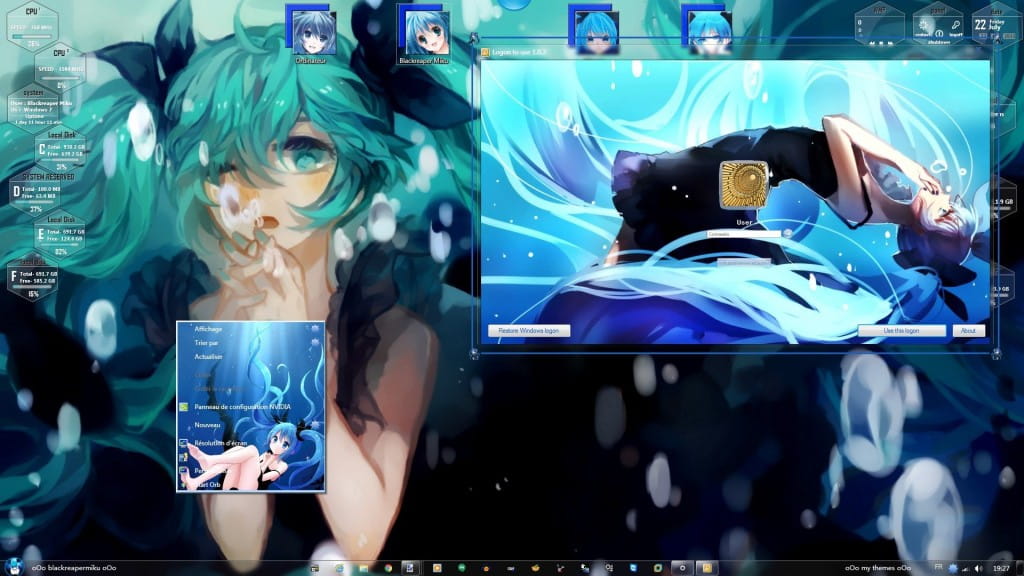 初音未来 深海少女V3 win7主题