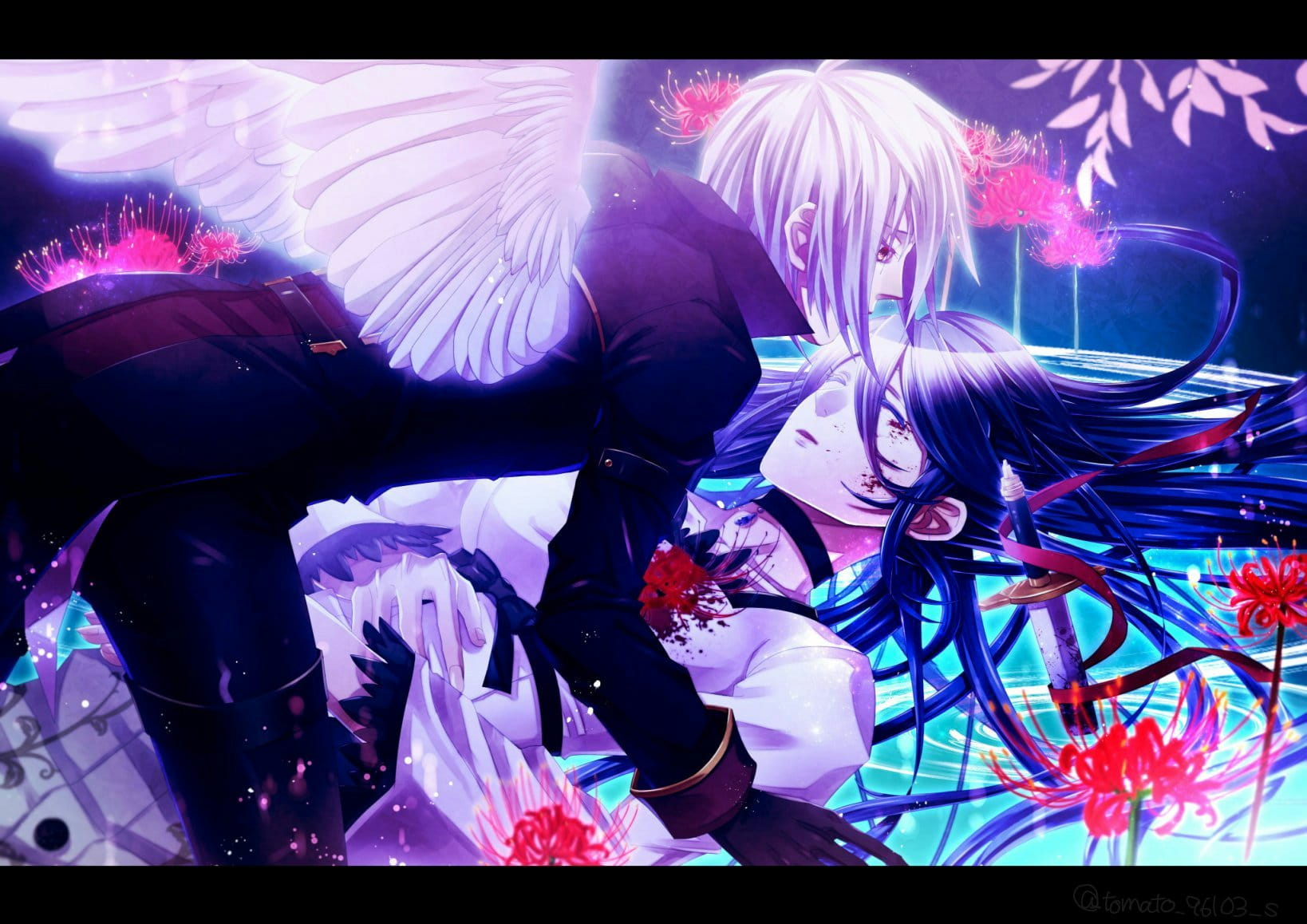 二次元中的地狱之花 彼岸花桌面壁纸