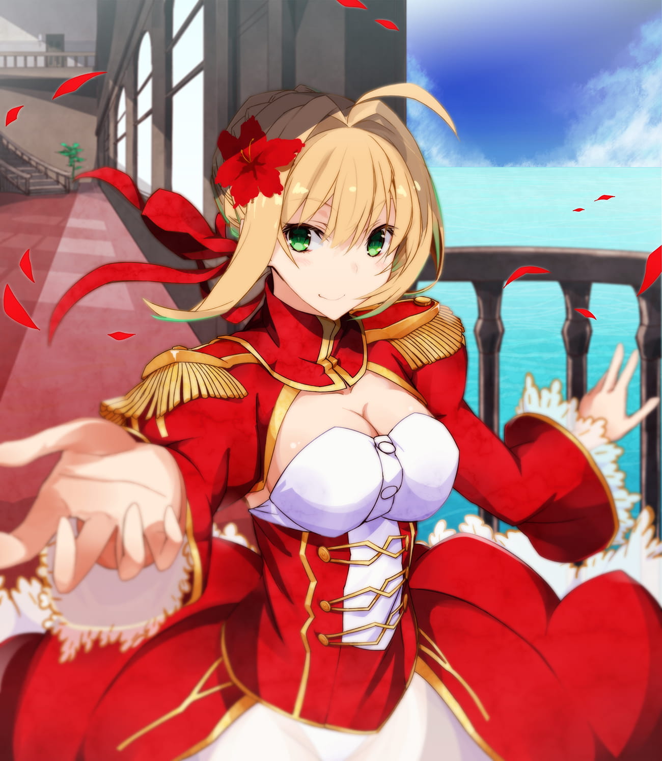 火红尼禄 红saber Fate/Extra V2 win7主题