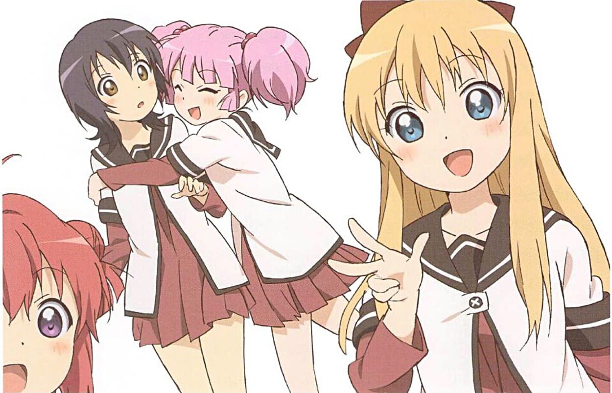 萌妹聚集 摇曳百合 桌面壁纸