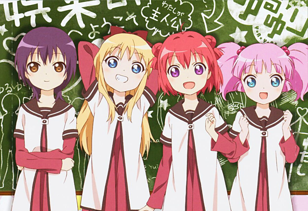 萌妹聚集 摇曳百合 桌面壁纸