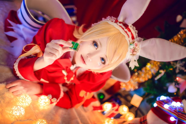 【授权】Vocaloid 镜音双子圣诞装cos