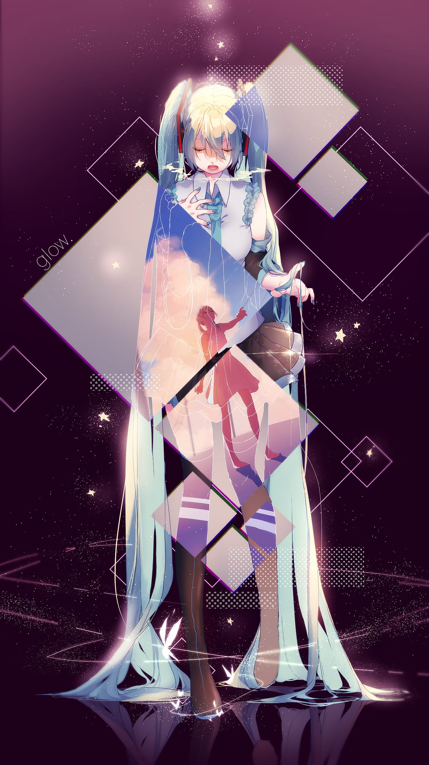 初音未来 手机壁纸 美美哒