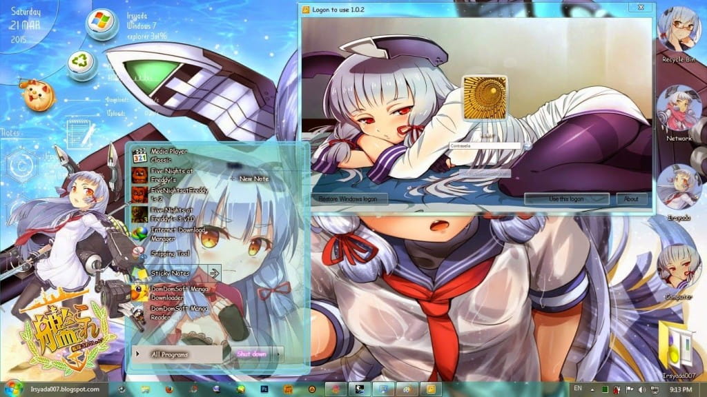 傲娇舰娘丛云 舰队Collection win7主题