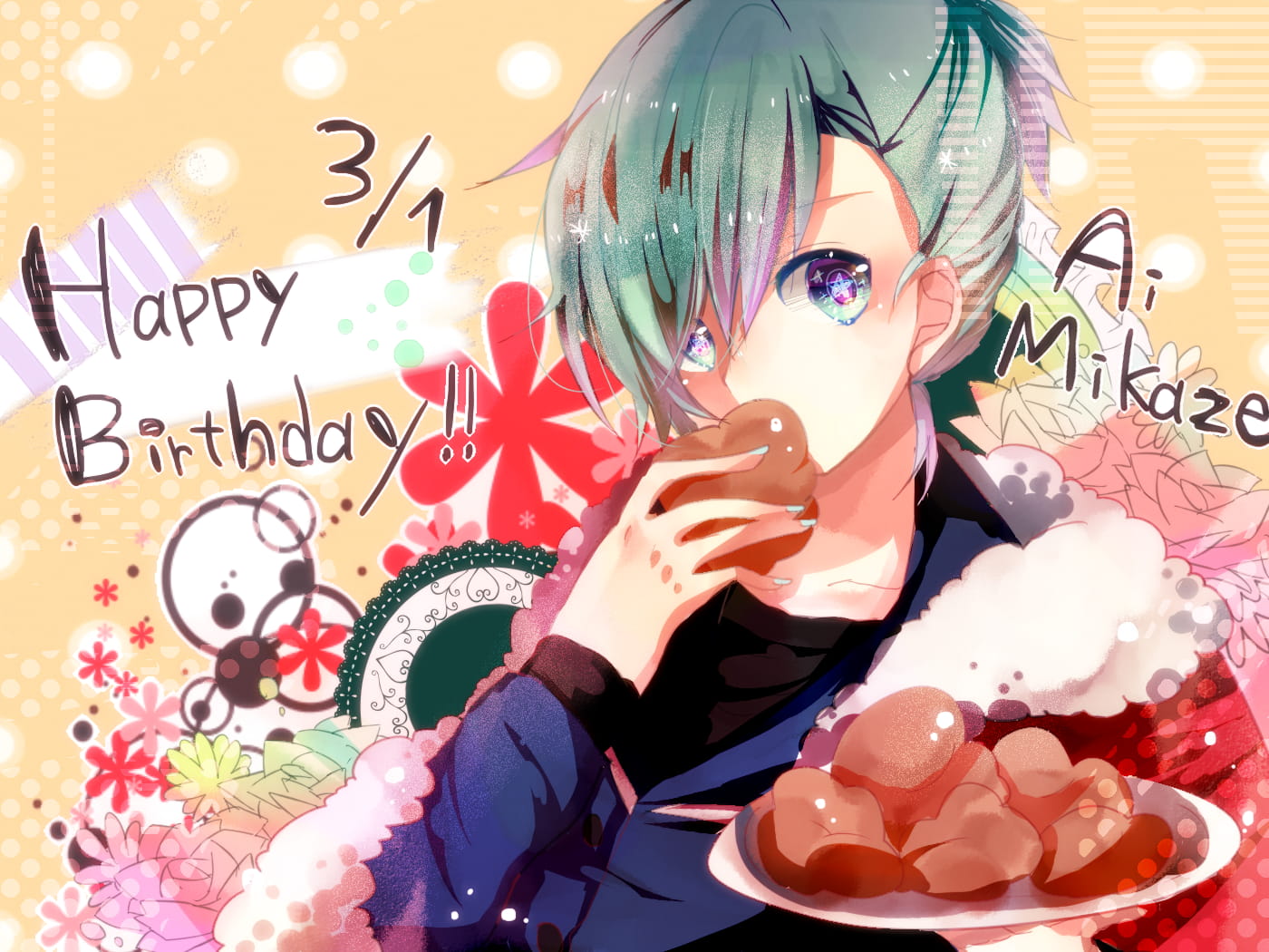 歌之王子殿下 天使之音美风蓝学长桌面壁纸