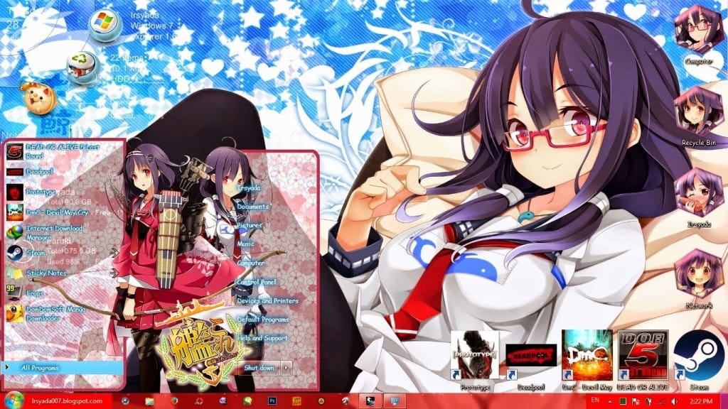 舰娘大鲸与龙凤 舰队 win7主题