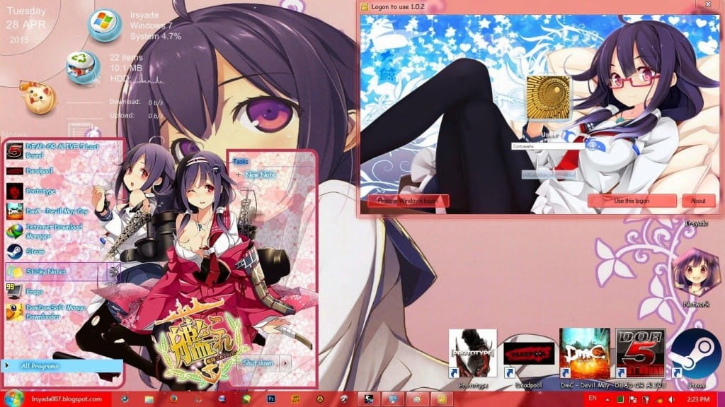 舰娘大鲸与龙凤 舰队 win7主题