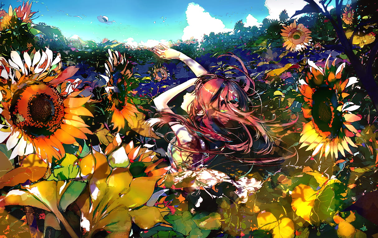 喜欢大片的向日葵花田吗 向日葵桌面壁纸集