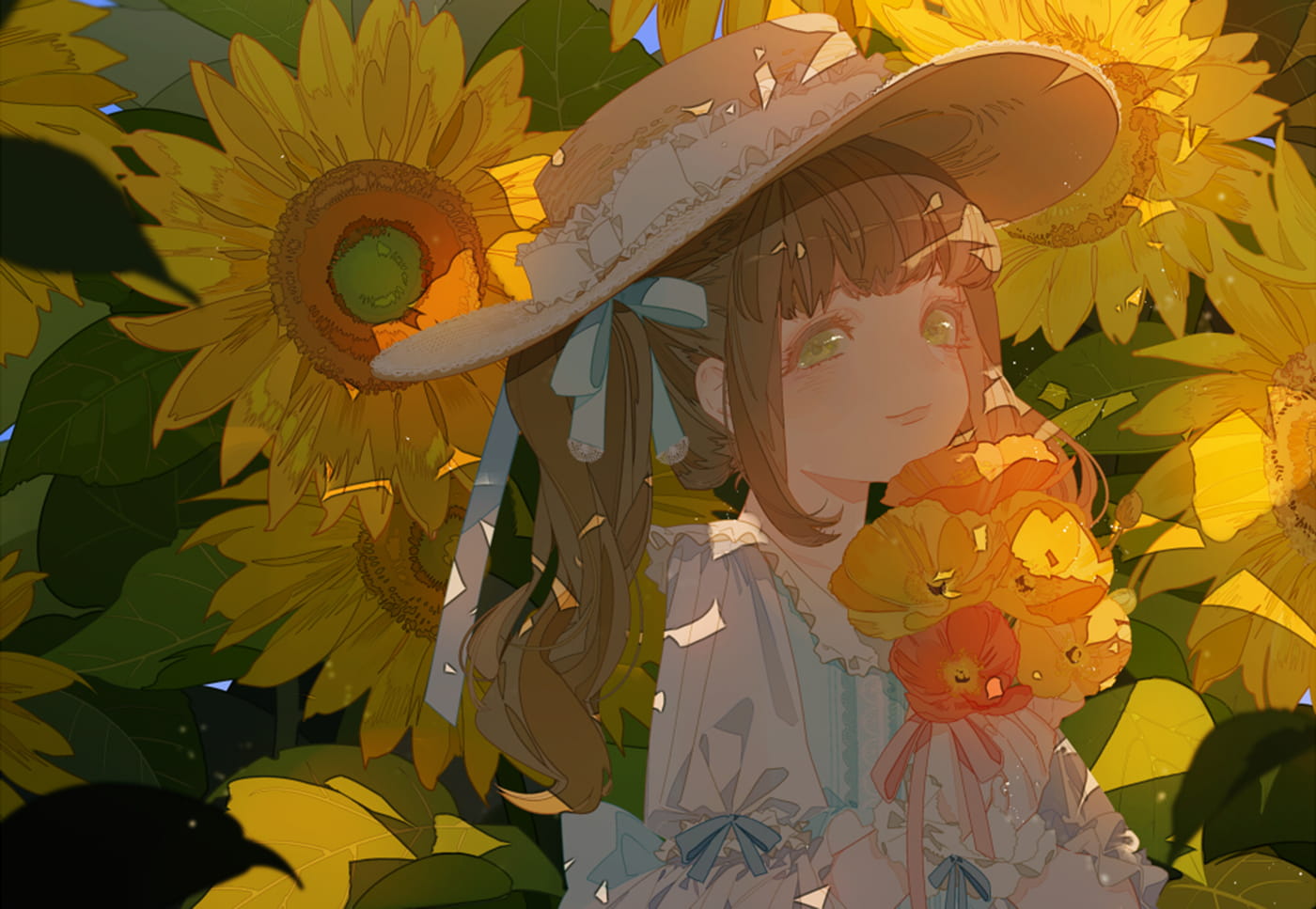 喜欢大片的向日葵花田吗 向日葵桌面壁纸集