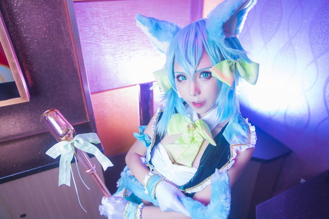 【授权】刀剑神域 偶像朝田诗乃COS