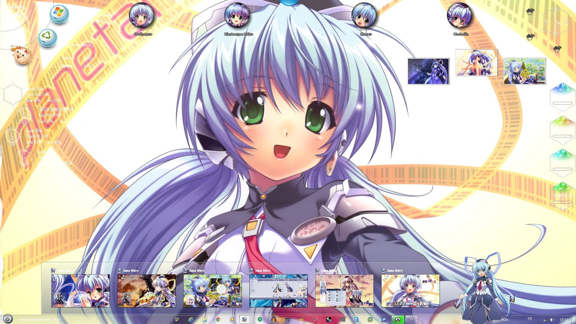 可爱梦美 星之梦 win7主题