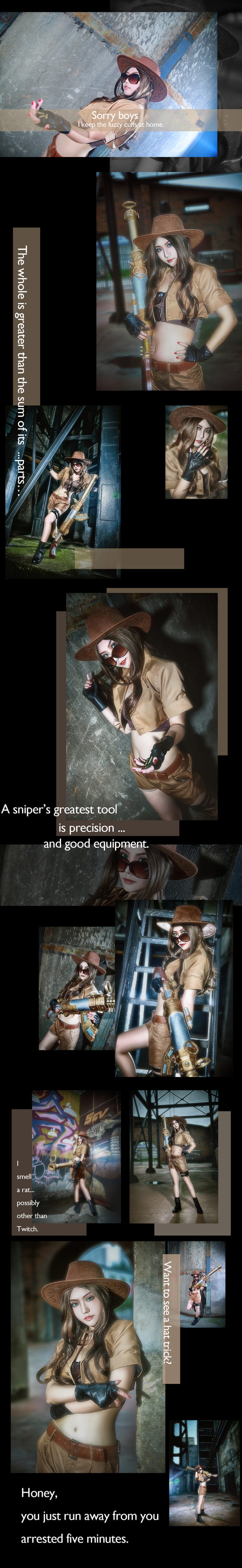 【授权】英雄联盟 凯特琳 古墓丽影皮肤COS