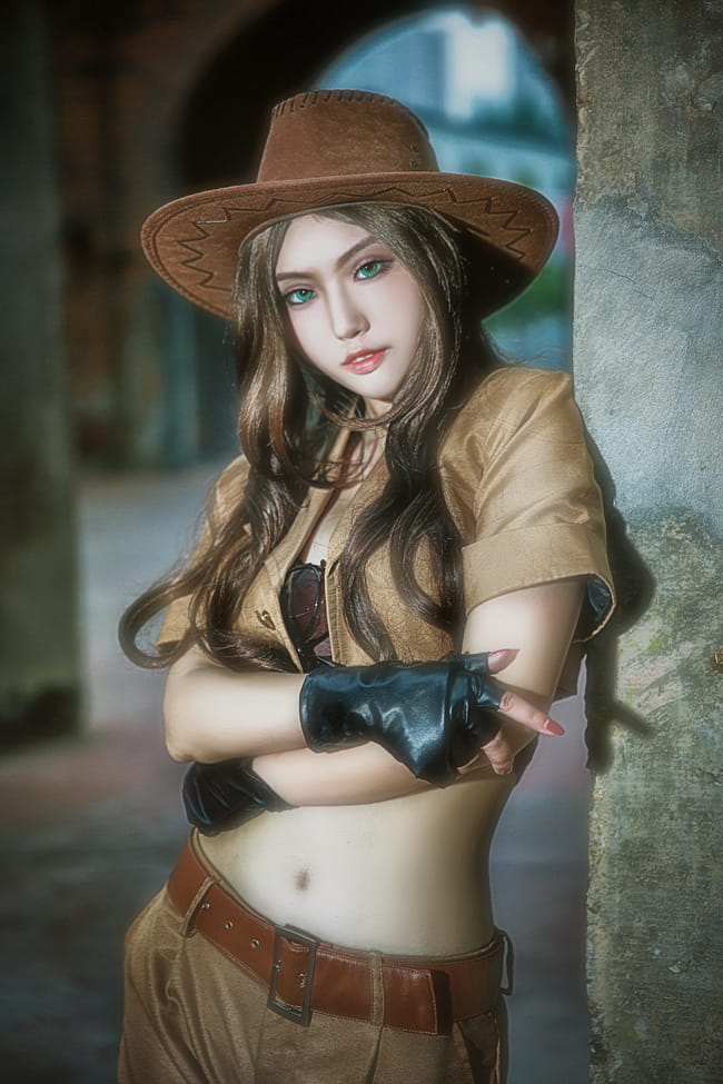 【授权】英雄联盟 凯特琳 古墓丽影皮肤COS