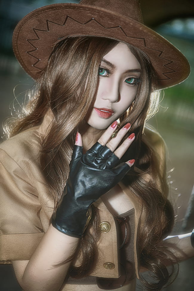 【授权】英雄联盟 凯特琳 古墓丽影皮肤COS