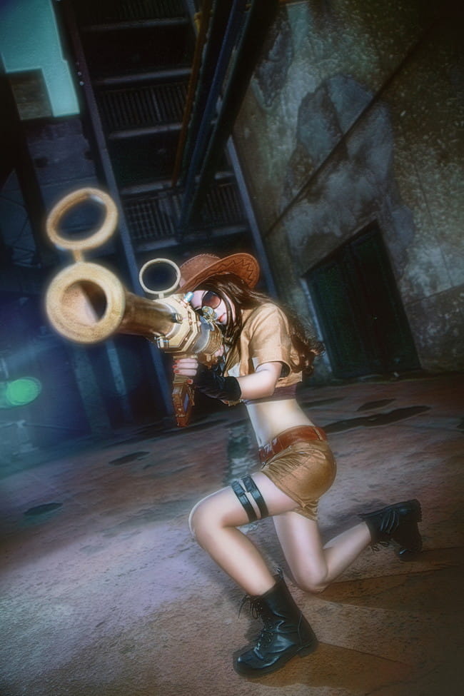 【授权】英雄联盟 凯特琳 古墓丽影皮肤COS