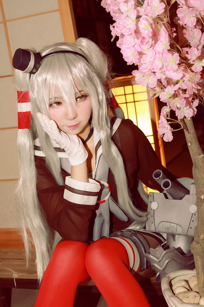 【授权】舰娘天津风COS 和连装炮君一起玩耍吧