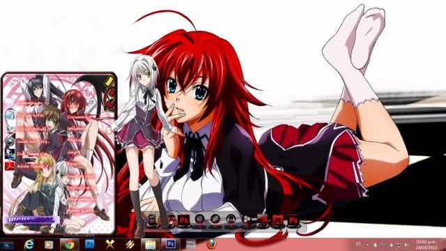 比较和谐的恶魔高校 win7主题