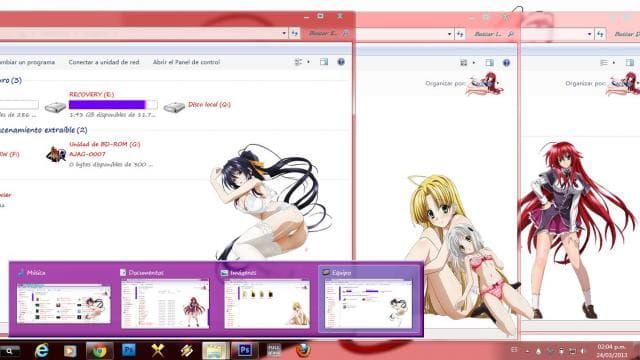 比较和谐的恶魔高校 win7主题