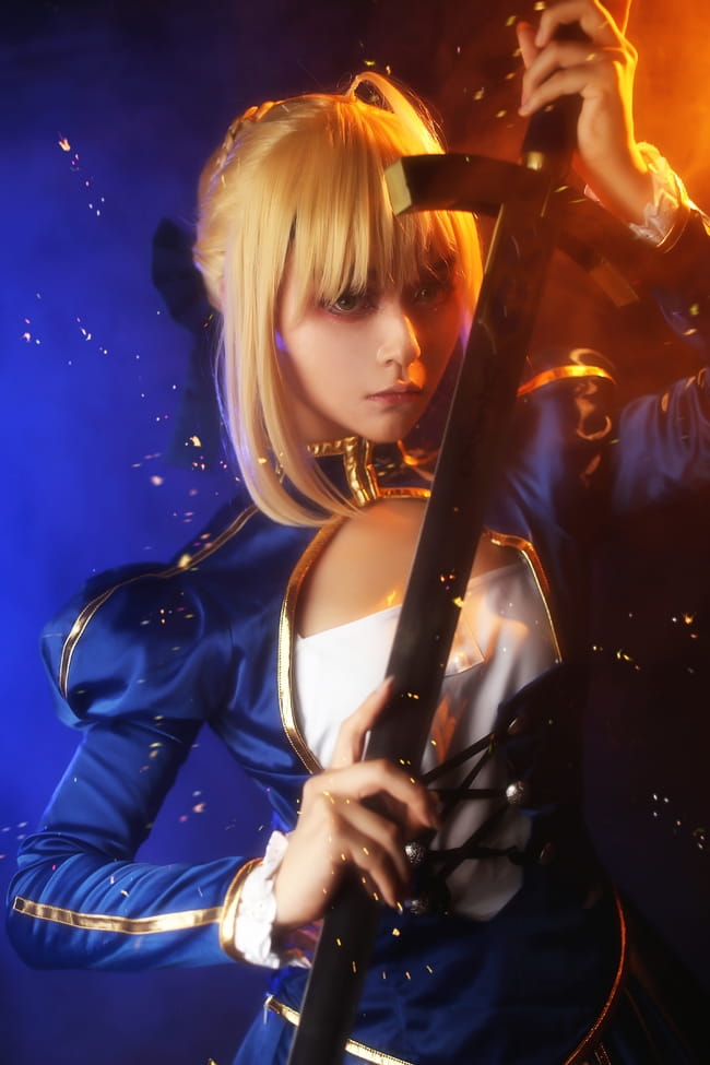 【授权】吾王saber 蓝战COS