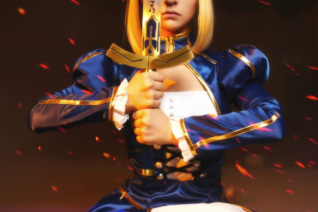 【授权】吾王saber 蓝战COS