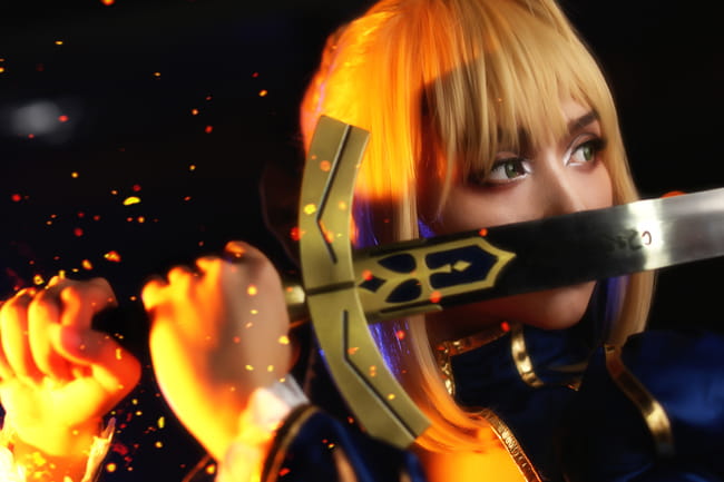 【授权】吾王saber 蓝战COS
