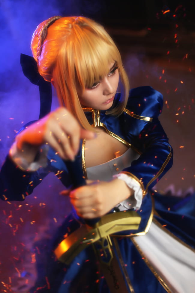 【授权】吾王saber 蓝战COS