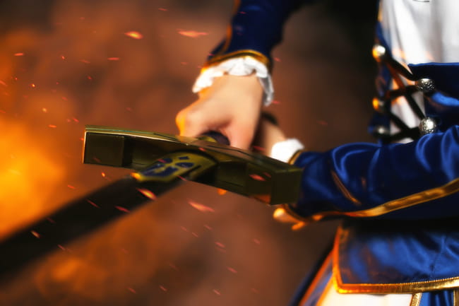 【授权】吾王saber 蓝战COS