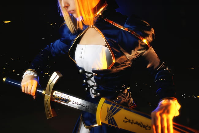 【授权】吾王saber 蓝战COS