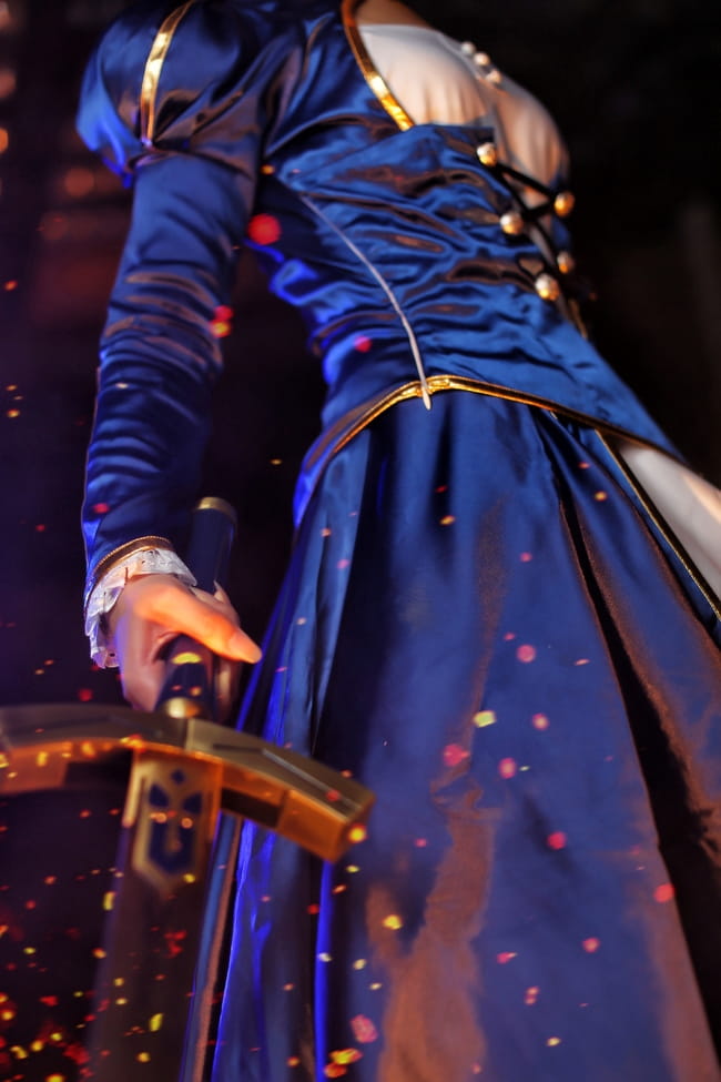 【授权】吾王saber 蓝战COS