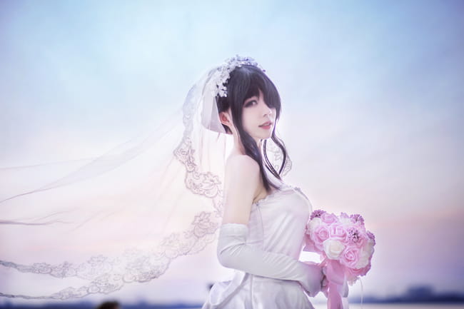 【授权】约会大作战 时崎狂三 花嫁COS