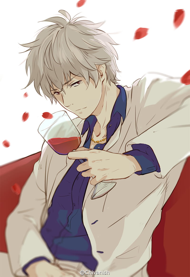 银魂 逗逼男神坂田银时 手绘同人壁纸