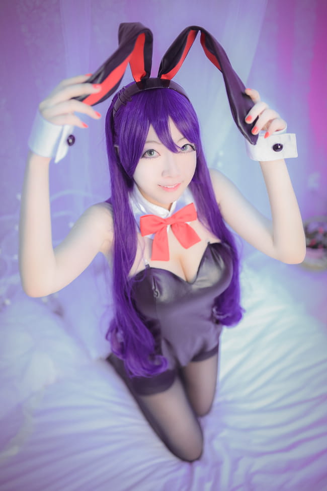 【授权】lovelive！东条希兔女郎COS 作你的魔王兔吧