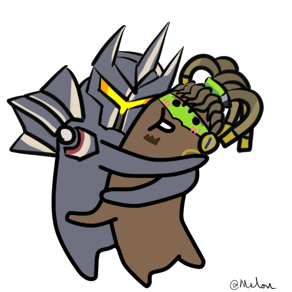 守望先锋 抱抱小人 这是一个沉迷于屁股无法自拔的表情包