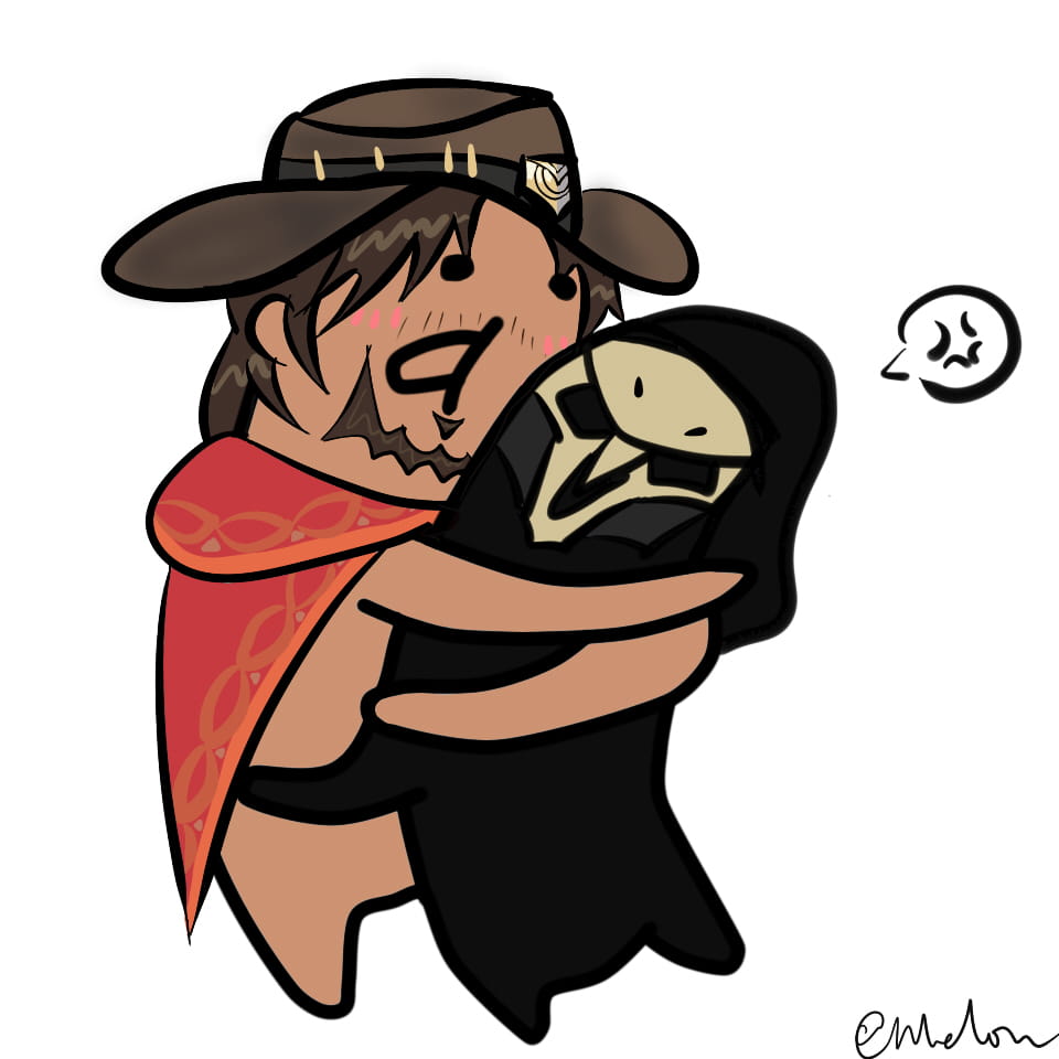 守望先锋 抱抱小人 这是一个沉迷于屁股无法自拔的表情包