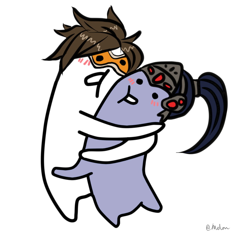 守望先锋 抱抱小人 这是一个沉迷于屁股无法自拔的表情包