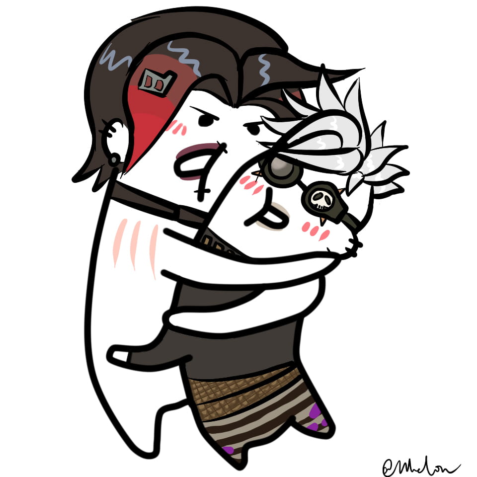 守望先锋 抱抱小人 这是一个沉迷于屁股无法自拔的表情包