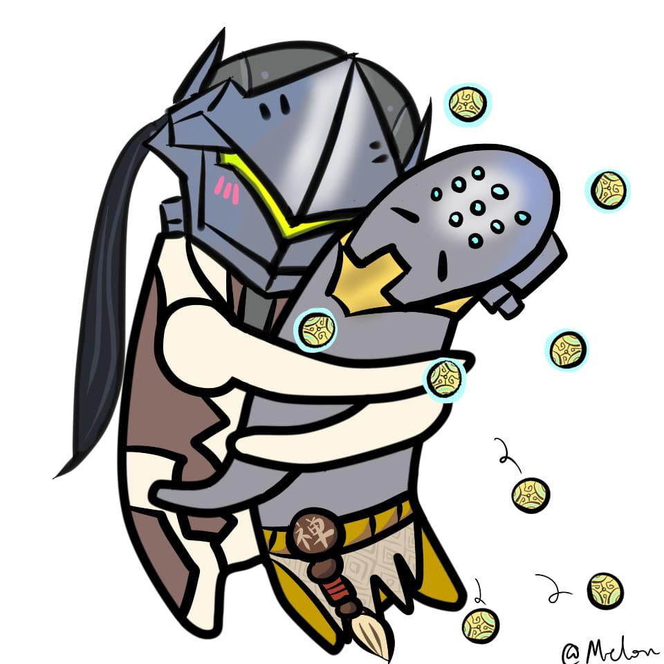 守望先锋 抱抱小人 这是一个沉迷于屁股无法自拔的表情包