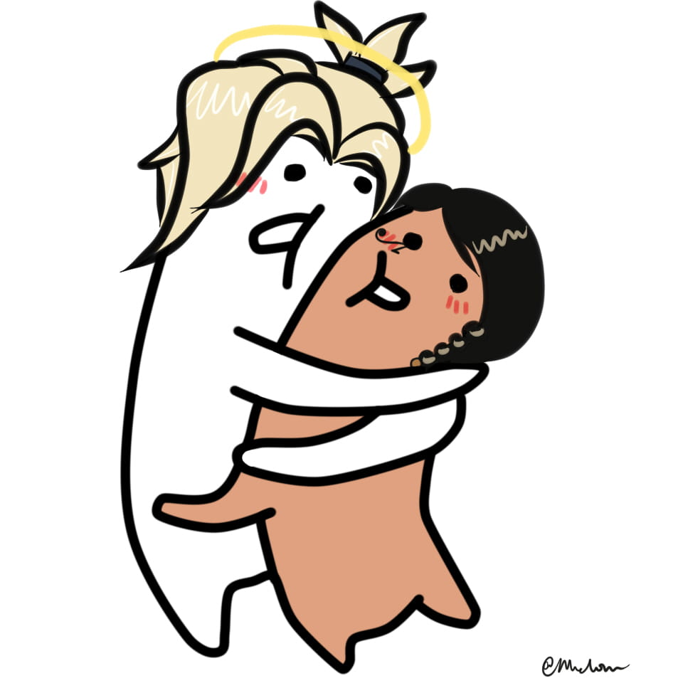 守望先锋 抱抱小人 这是一个沉迷于屁股无法自拔的表情包