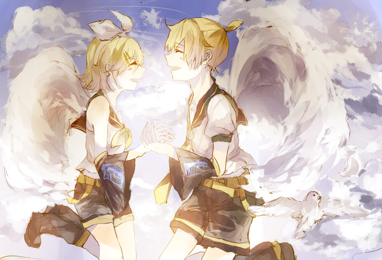 元气满满 超暖的镜音双子 win7主题