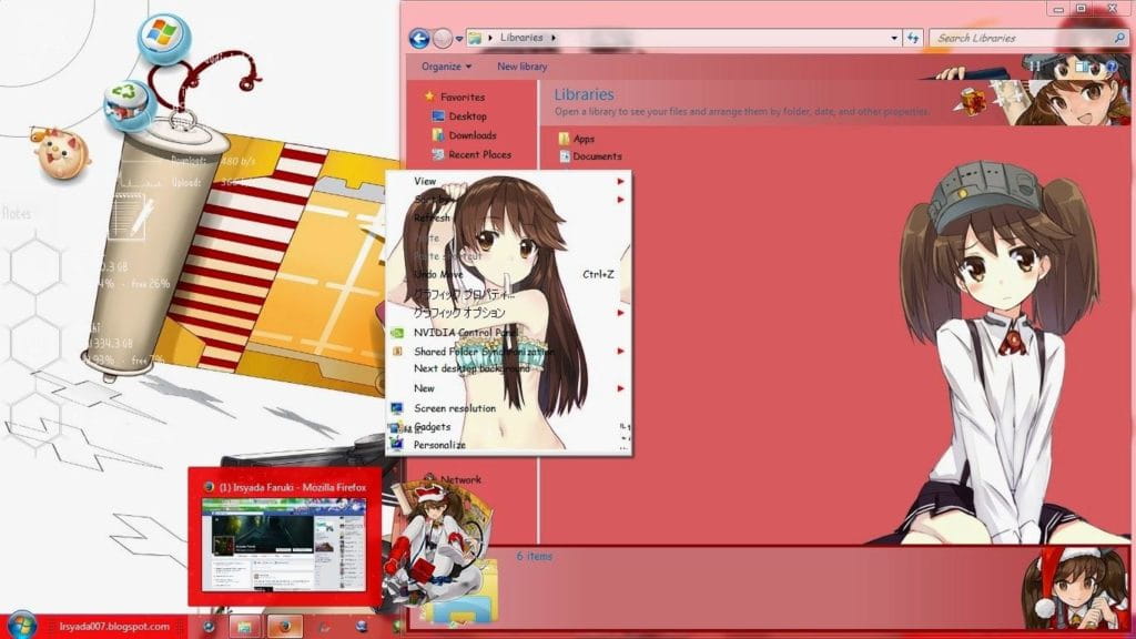 元气贫乳舰娘龙骧 舰队Collection win7主题